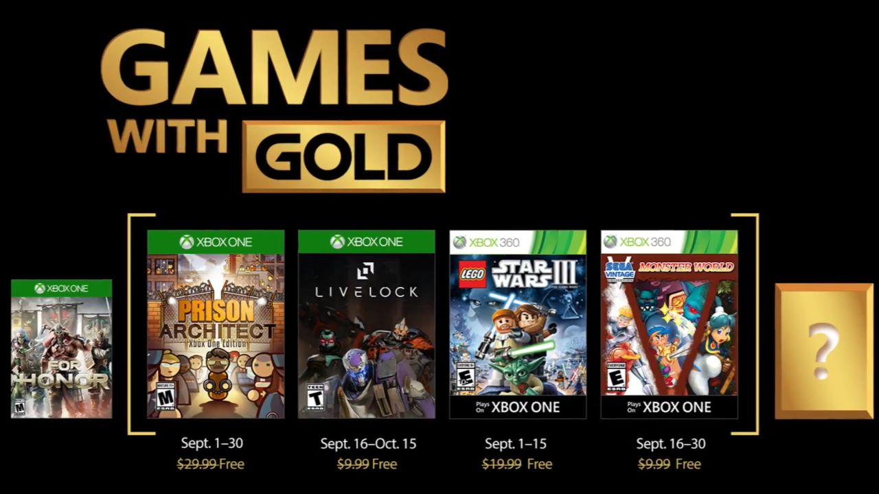 Games with Gold September 2018